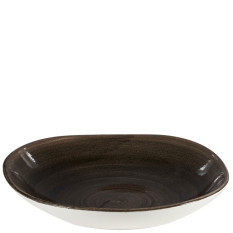 Churchill Stonecast Patina Iron Black Organic Round Bowl 25.3cm/9.875" (Pack of 12)