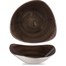 Stonecast Patina Iron Black Triangle Bowl 23.5cm 60cl