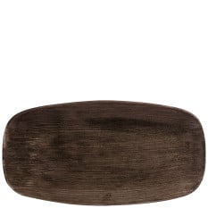 Stonecast Patina Iron Black Chefs' Rectangular Plate 29.8x15.3cm