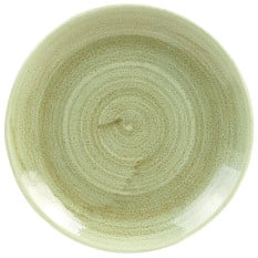 Churchill PABGEVP61 Stonecast Patina Burnished Green Coupe Plate 16.5cm