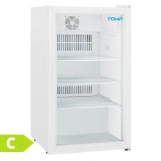 Polar C-Series Under Counter Display Fridge White 90 Litre