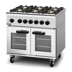 Lincat PHDR01 Phoenix Dual Fuel Gas Free-standing 6 Burner Oven Range 