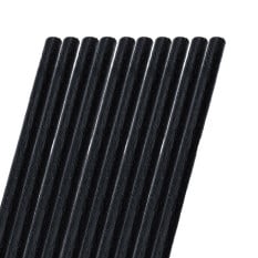Agave Fibre Compostable Plant Based Drinking Straws Black 7.75 Inch 20cm (Box of 250)