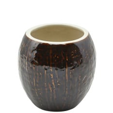 Coconut Brown Tiki Cocktail Mug