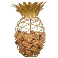BarCraft Gold Finish Pineapple Cork Collector
