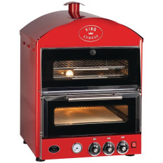King Edward PK1W Pizza King Oven + Warmer Red