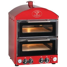 Kind Edward PK2 Pizza King Double Oven Red