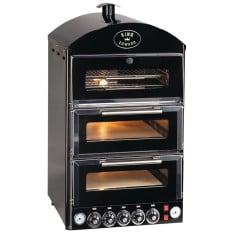 Kind Edward PK2 Pizza King Double Oven + Warmer Black