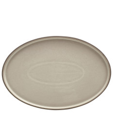 Kava Porcelain Grey Oval Plate 28cm/11" (Pack of 6)