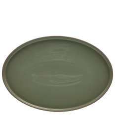 Kava Porcelain Green Oval Plate 28cm/11" (Pack of 6)