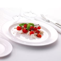 Steelite Monaco White Oval Coupe Plate 20cm/8" (Pack of 24)