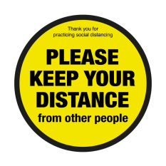 Please Keep Your Distance From Other People Floor Graphic