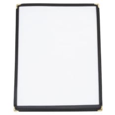 Single Pocket Menu Cover Black A4