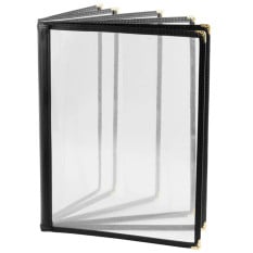6 Page Menu Cover Black A4