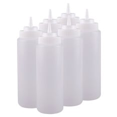 Clear Wide Mouth Squeeze Bottle 32oz 945ml (Pack of 6)