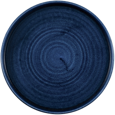 Churchill Stonecast Plume Ultramarine Walled Plate 26cm/10.25" (Pack of 6)