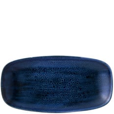 Churchill Stonecast Plume Ultramarine Chefs Oblong Plate 11.75X6 Ich (Pack of 12)