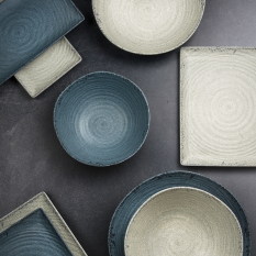 Creations Pompeii Melamine Stone Platter GN 1/2 32.5 x 26.5cm/12.8 x 10.4" (Pack of 3)
