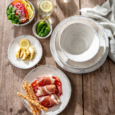 Creations Pompeii Melamine Stone Medium Round Bowl 28.6cm/11.25" (Pack of 4)