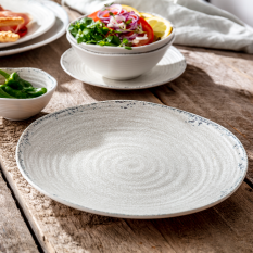 Creations Pompeii Melamine Stone Plate 28cm/11" (Pack of 12)