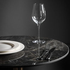 Artisano Portoro Marble High Gloss Ceramic Round Table Top 600mm