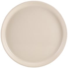 GenWare Kava White Stoneware Ribbed Plate 25cm/10" (Pack of 6)