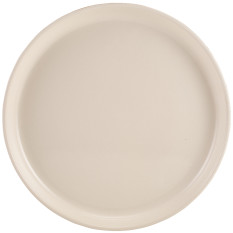 GenWare Kava White Stoneware Ribbed Plate 20cm/8" (Pack of 6)