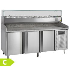 Tefcold Pizza Prep Counter Fridge with Topping Unit 580 Litre