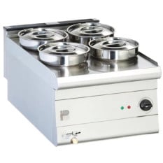 Parry Electric Wet Bain Marie (4 x 4.5L Pot) With Drain