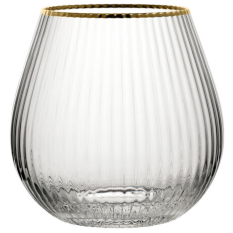 Hayworth Stemless Gin Glasses 650ml/22oz Gold Rim (Pack of 6)