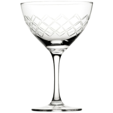 Raffles Diamond Crystal Martini Glasses 190ml/6.5oz (Pack of 6)