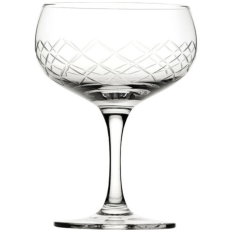 Raffles Diamond Crystal Champagne Coupe Glasses 160ml/5.5oz (Pack of 6)