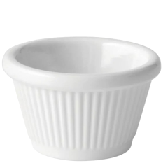 Melamine Fluted Ramekin White 1.5oz 45ml (Pack of 12)