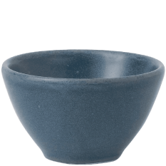 Churchill Nourish Oslo Blue Contour Dip Pot 7cm/2.75" 60ml/2oz (Pack of 12)