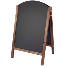 Reversible Curved Top Oak A-Board Chalkboard