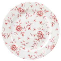Churchill Vintage Prints Cranberry Rose Chintz Plate 27.6cm/10.81" (Pack of 6)