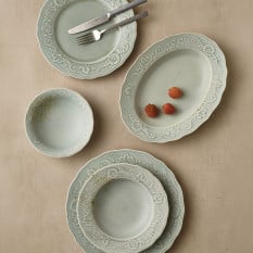 Reverie Porcelain Iris Deep Winged Plate 26.5cm/10.5" (Pack of 6)