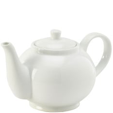 Genware Porcelain White Teapot 450ml/15.75oz (Pack of 6)