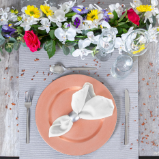 Metallic Charger Plate 33cm Rose Gold (Pack of 6)