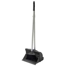 Dustpan & Brush Set Long Handled Grey