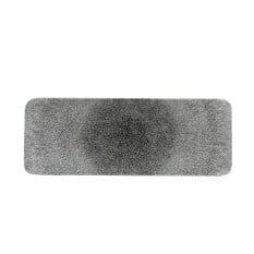 Raku Quartz Black Rectangular Tile 37.6 x 14cm