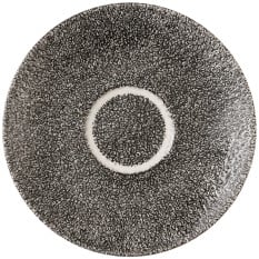 Churchill Raku Quartz Black Cappuccino Saucer 15.9cm/6.25" (Pack of 12)