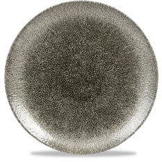 Studio Prints Raku Quartz Black Coupe Plate 26cm
