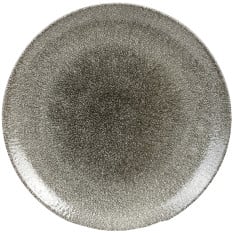 Churchill Studio Prints Raku Quartz Black Coupe Plate 28.8cm/11.31" (Pack of 12)