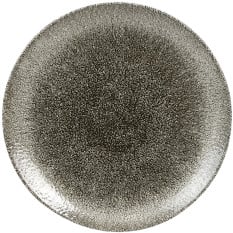 Churchill Studio Prints Raku Quartz Black Coupe Plate 21.7cm/8.5" (Pack of 12)