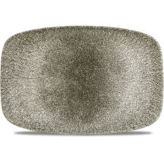 Studio Prints Raku Quartz Black Oblong Plate 30 x 19.9cm
