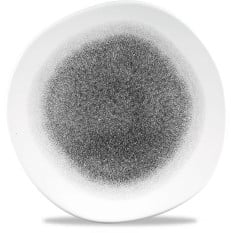 Studio Prints Raku Quartz Black Organic Round Plate 26.4cm