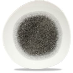 Studio Prints Raku Quartz Black Round Trace Plate 11.25"