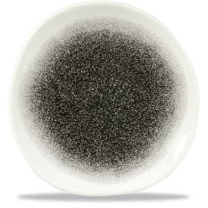 Studio Prints Raku Quartz Black Round Trace Plate 7.25"