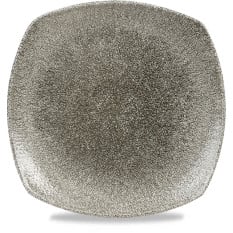 Studio Prints Raku Quartz Black Square Plate 21.5cm